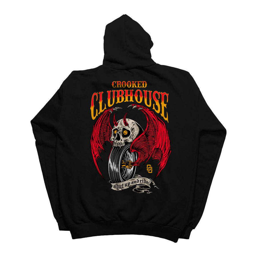 Crooked Clubhouse Shut Up & Ride 4 Hoodie - Black