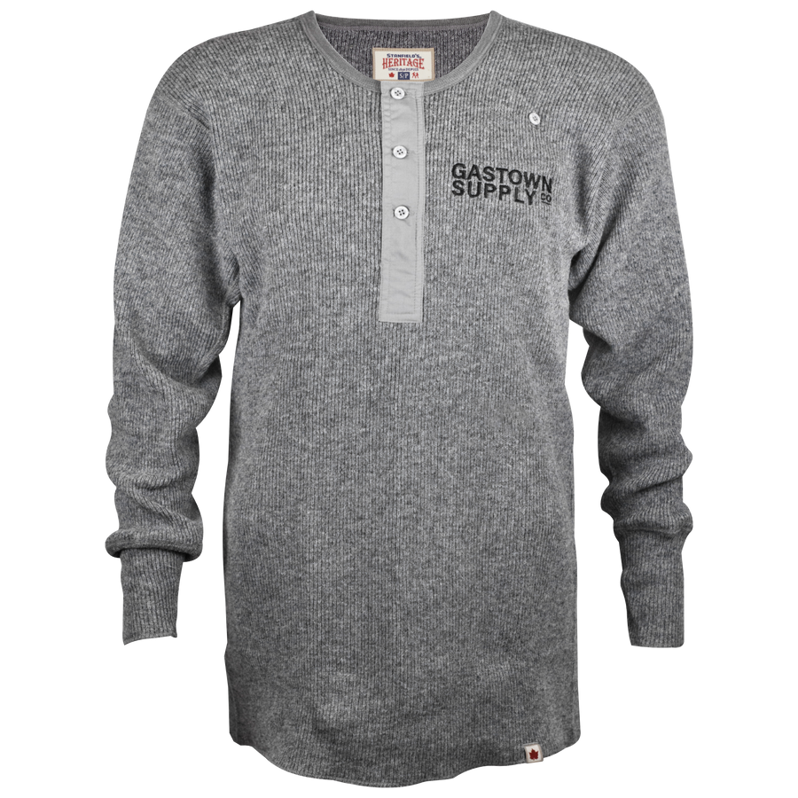 Stanfield’s Made In Canada Riders Choice Heavy Weight Henley - Grey