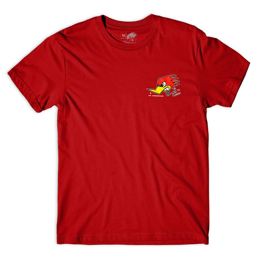 Mr. Horsepower Traditional Design T-Shirt - Red