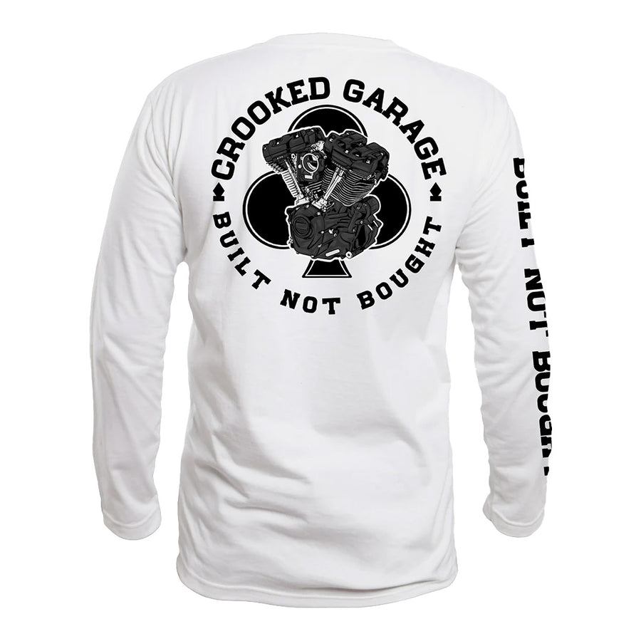 Crooked Clubhouse Built Not Bought Longsleeve Tee - White