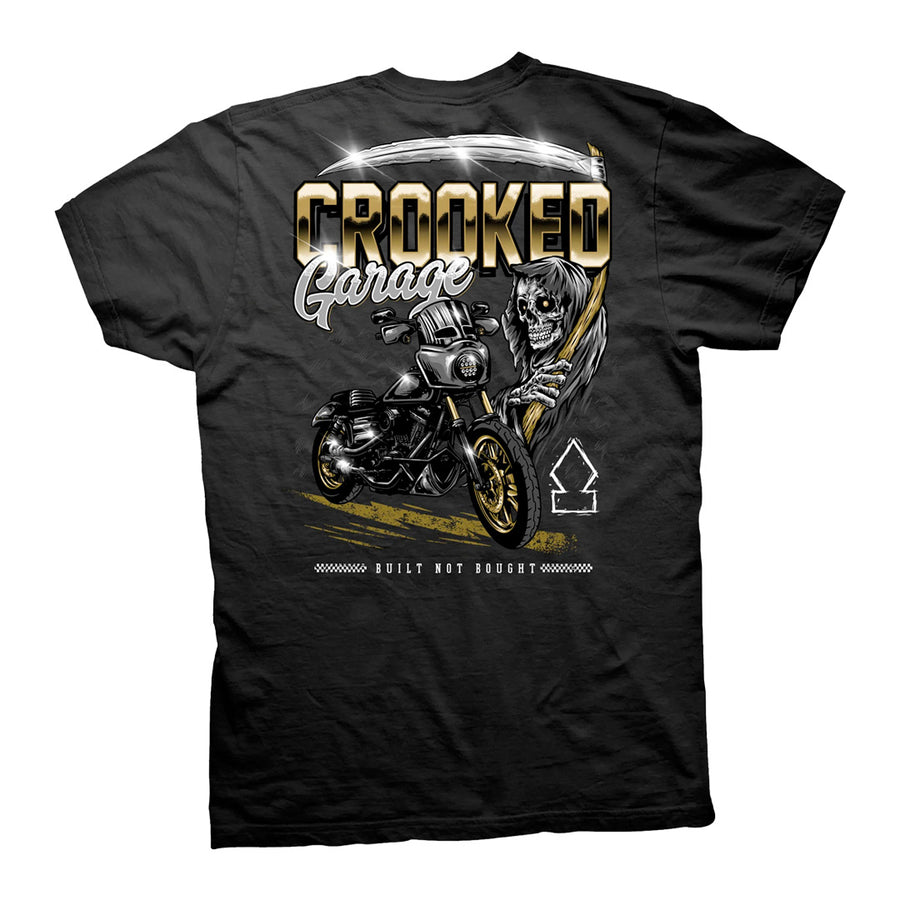 Crooked Clubhouse Gold Ripper Tee - Black
