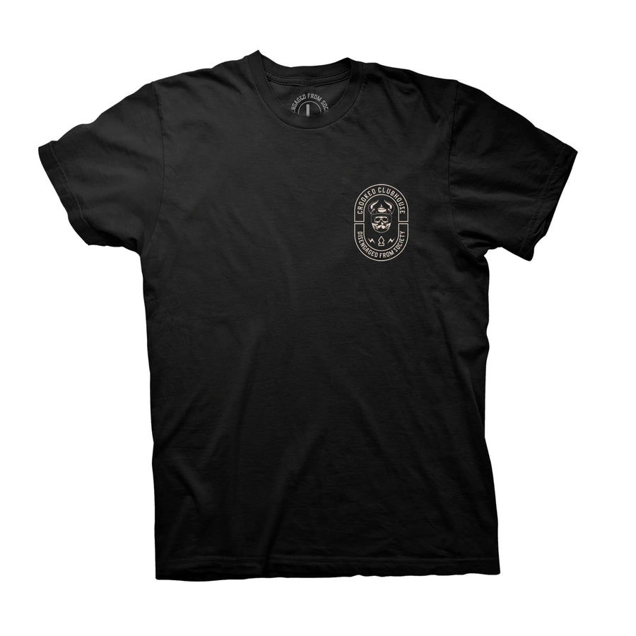 Crooked Clubhouse Valhalla Tee - Black