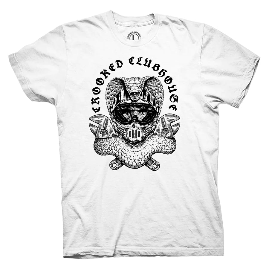 Crooked Clubhouse Bitten Tee - White