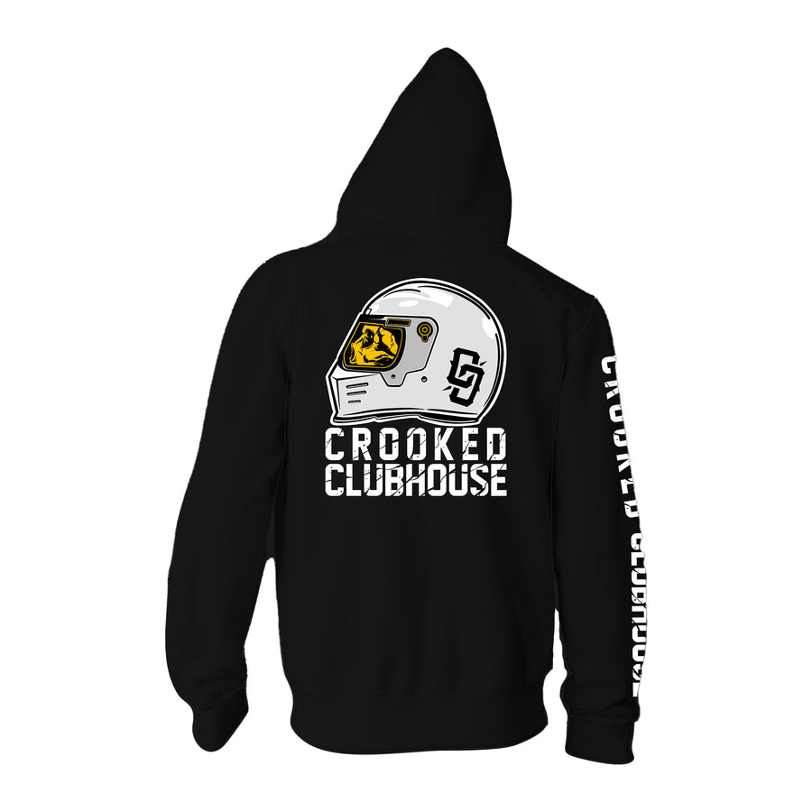 Crooked Clubhouse Lid Zip Hoodie - Black