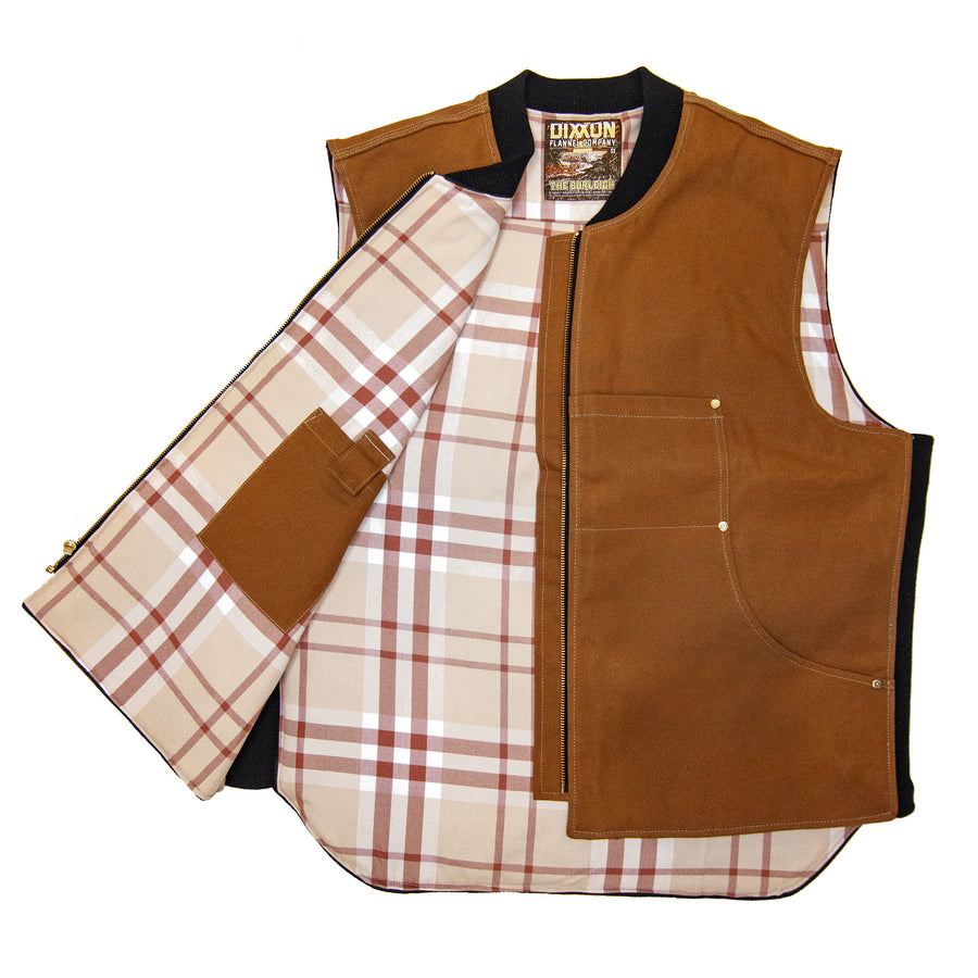 Reclaimed Canvas Moto Vest - Burleigh/Brown - X Large