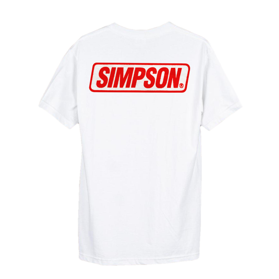 Simpson Logo Tee - White/Red