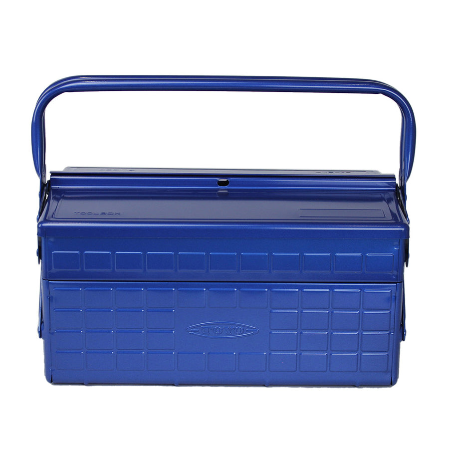 TOYO STEEL SMALL MOTO GARAGE TOOLBOX WITH 2 CANTILEVER TRAYS - BLUE