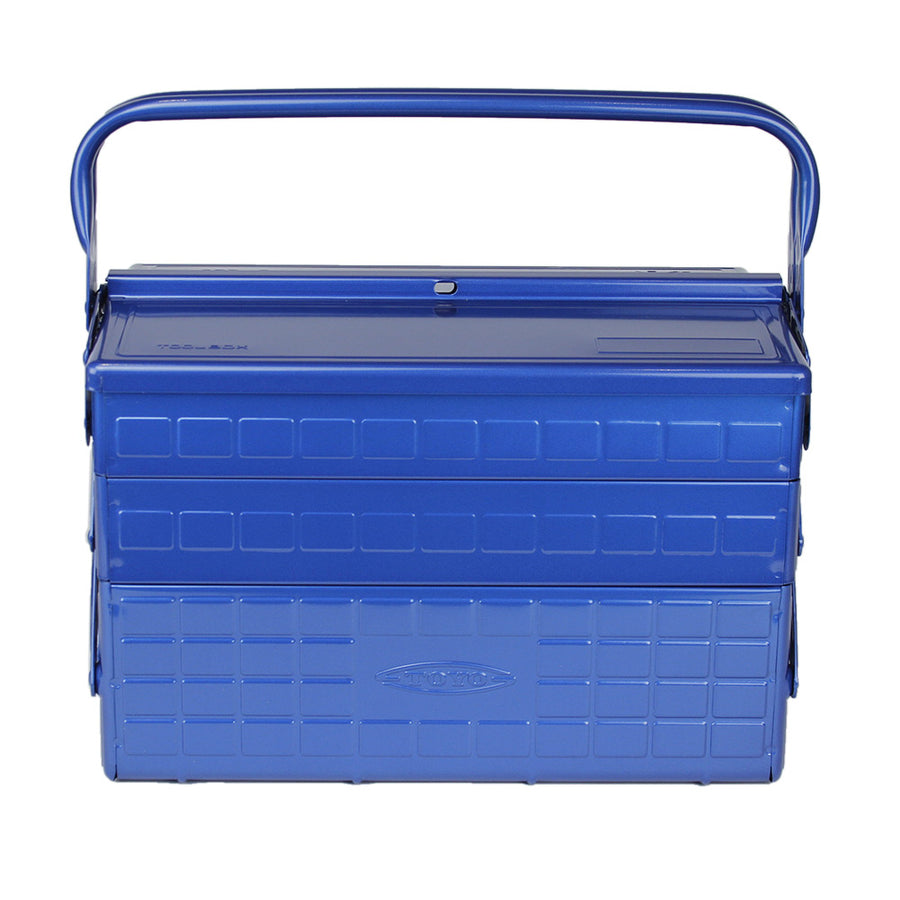 TOYO STEEL SMALL MOTO GARAGE TOOLBOX WITH 3 CANTILEVER TRAYS - BLUE