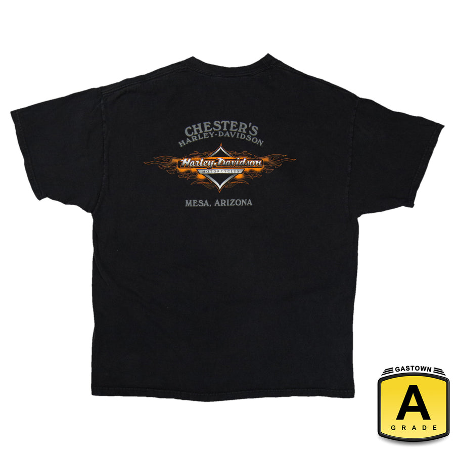 Harley Davidson Vintage T-Shirt - Born Wild Chester's Harley Mesa Arizona - Black