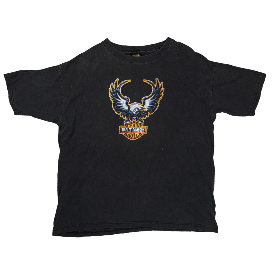 Harley Davidson Vintage T-Shirt - Eagle Harley Biker - Black