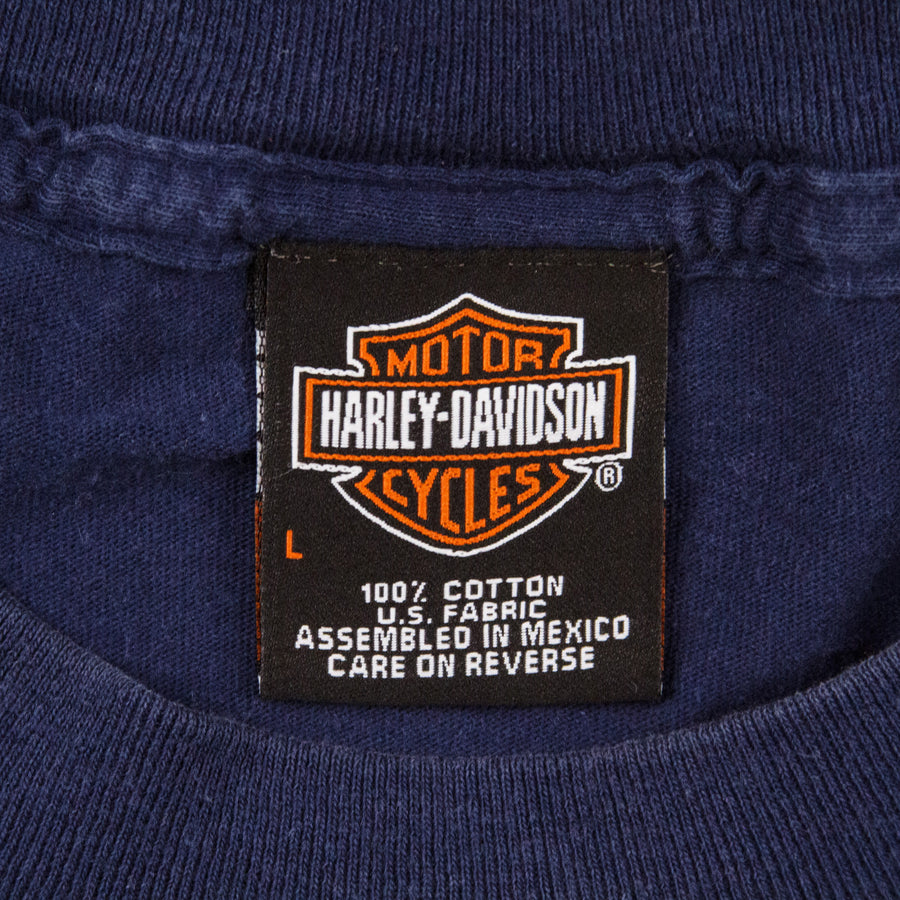 Harley Davidson Vintage T-Shirt - Hutchins Harley Yuca Valley - Navy