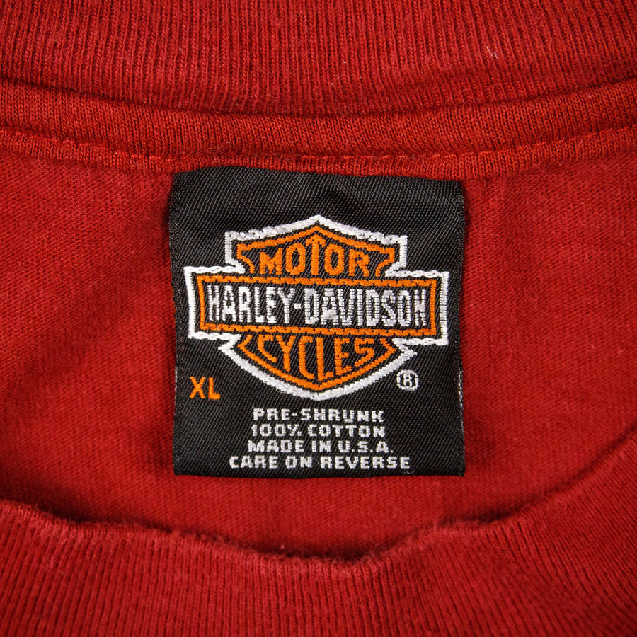 Harley Davidson Vintage T-Shirt - Seaford Harley Delaware - Maroon