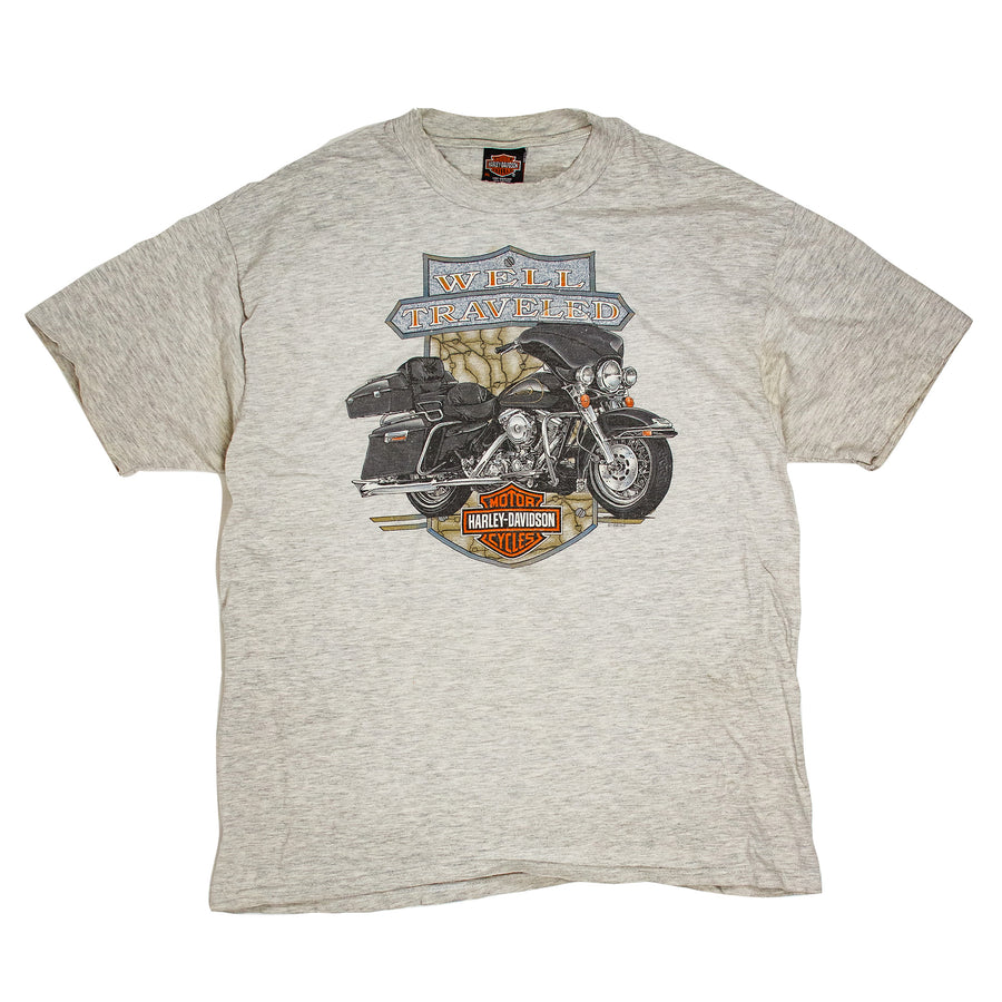 Harley Davidson Vintage T-Shirt - Al Muth Harley Black River Falls - Grey