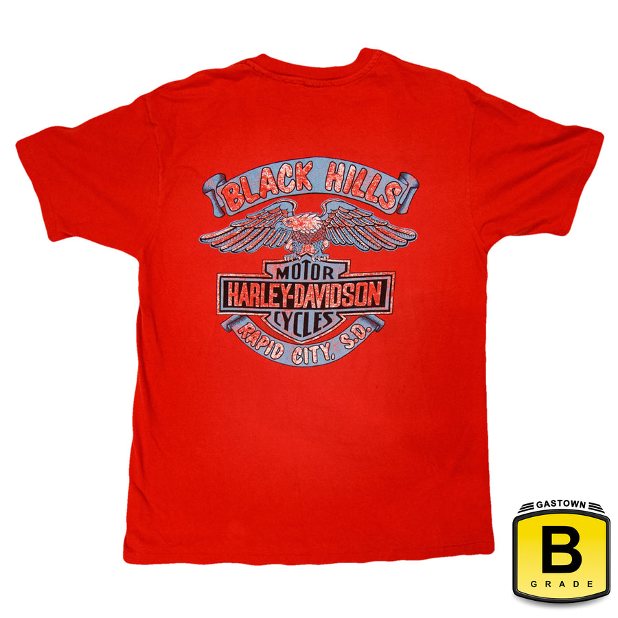 Harley Davidson Vintage T-Shirt - Sturgis Rapid City Black Hills Rally - Red