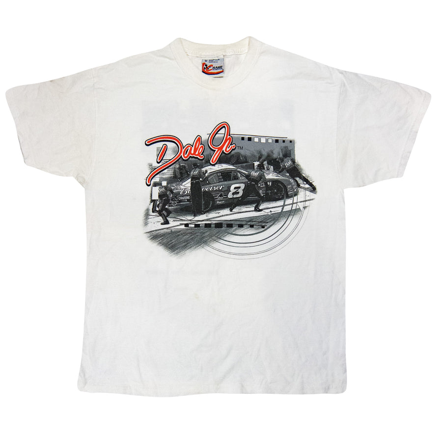 NASCAR Vintage T-Shirt - Dale Jr Greyscale - White