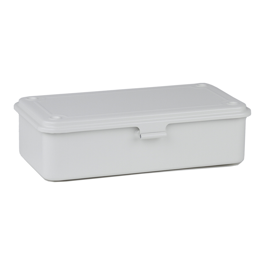 Toyo Steel T-190 White. Compact and sturdy matte white steel box, designed for efficient storage and ease of stacking. 0.4kg.