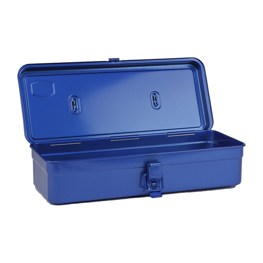 Toyo Steel T-320 Blue. Open view showing the interior of the matte blue toolbox, designed for efficient organization and easy access. 1.0kg.