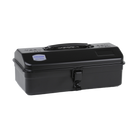 Toyo Steel Camber Top Black Y-280. Compact steel container with a robust black exterior, designed for reliable storage and easy accessibility. 1.1 kg.